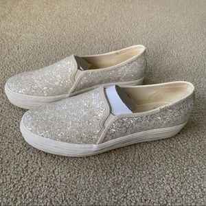 Keds x Kate Spade Triple Decker Glitter Cream - Size 9.5